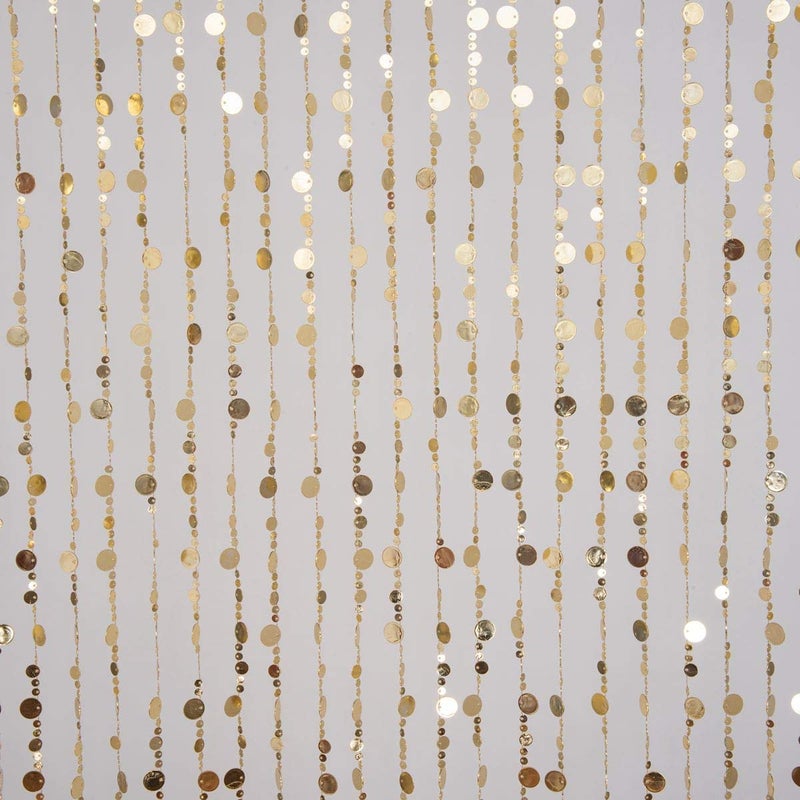 FlavorThings Gold Bubble Beaded Curtain 3' Wide x 6' Long Door String Curtain Wall Panel Fringe Window Room Divider Blind for Wedding Coffee House Restaurant Parts Crystal Decoration - Image 5